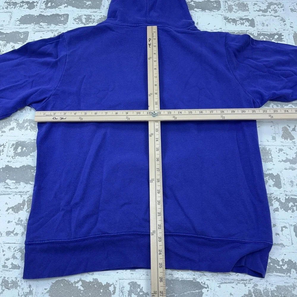 North‎ Face Sweatshirt Men Medium Purple Gray Hoodie Sweater Spell Out Hiking *